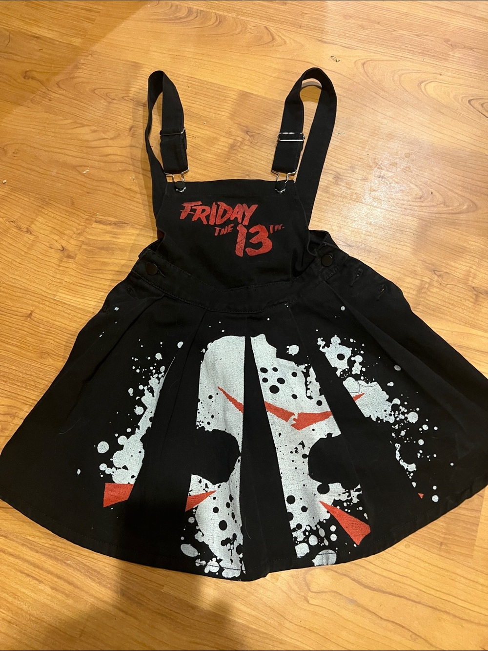 Black Jason Friday the 13th Mini Suspender XS Dress nwt
